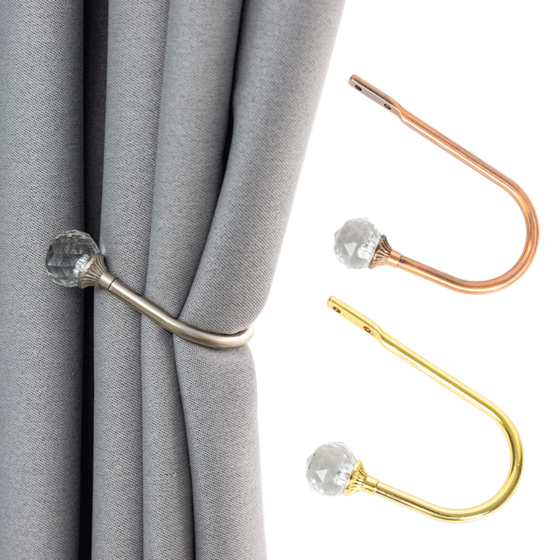 水晶窗帘挂钩窗帘墙钩底座壁钩窗帘绑带帘钩窗帘配件墙壁挂钩墙勾