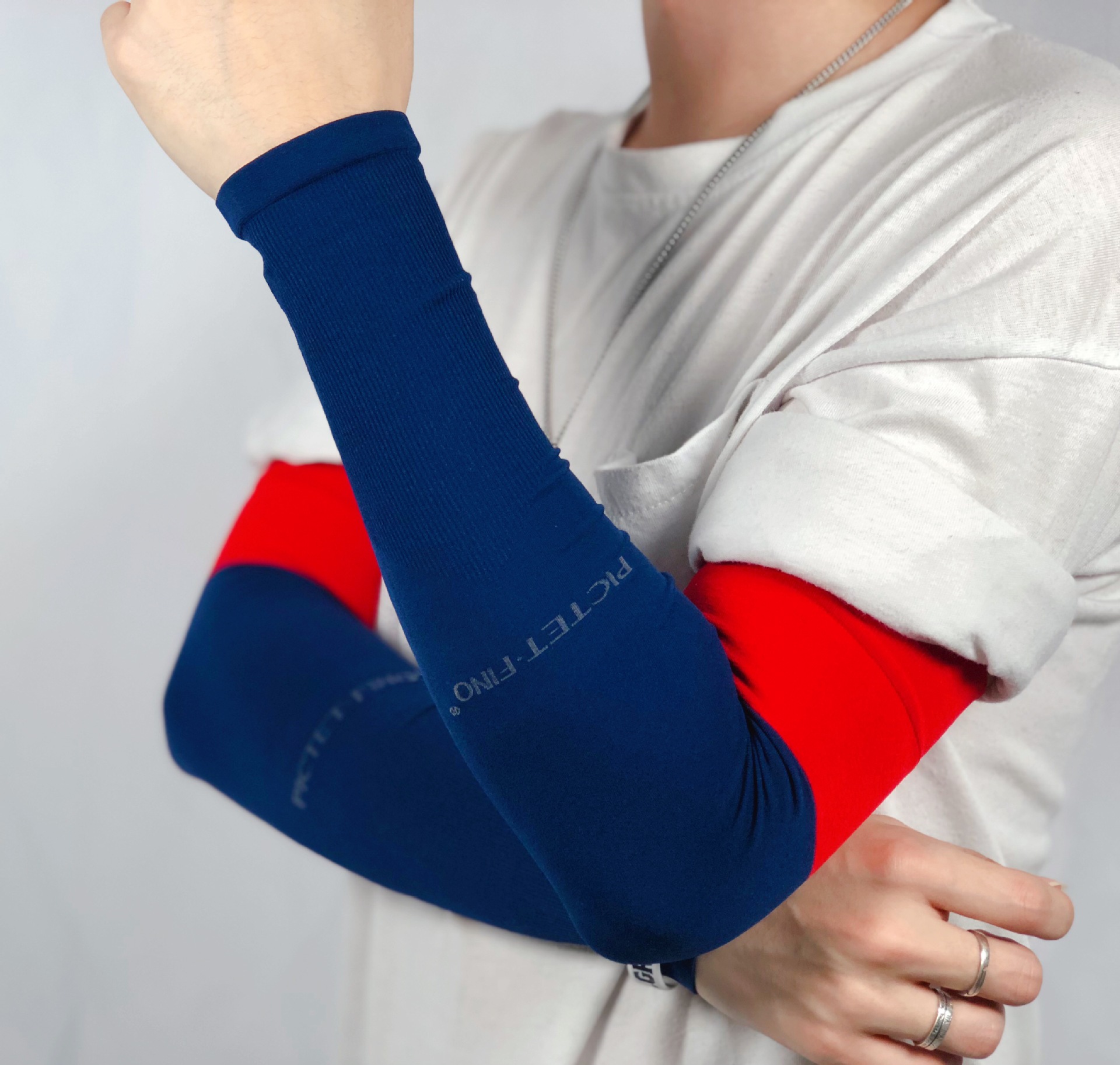 吸汗透气冰爽臂套冰袖冰丝防晒臂袖防紫外线运动骑行跑步袖套