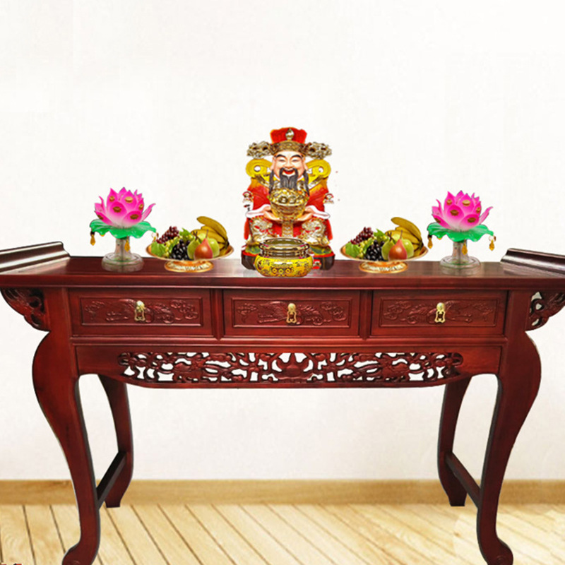 木质供桌供台香案财神爷供奉佛台客厅中式神台翘头香案家用经济型