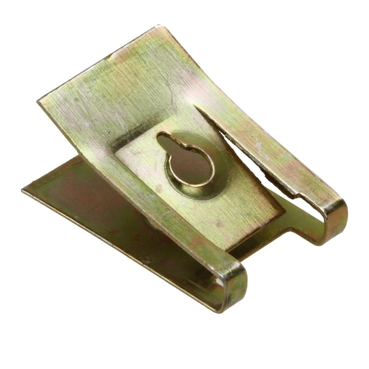 汽车牌照扣螺丝铁片自攻螺丝底座固定u型夹叶子板金属卡扣大全