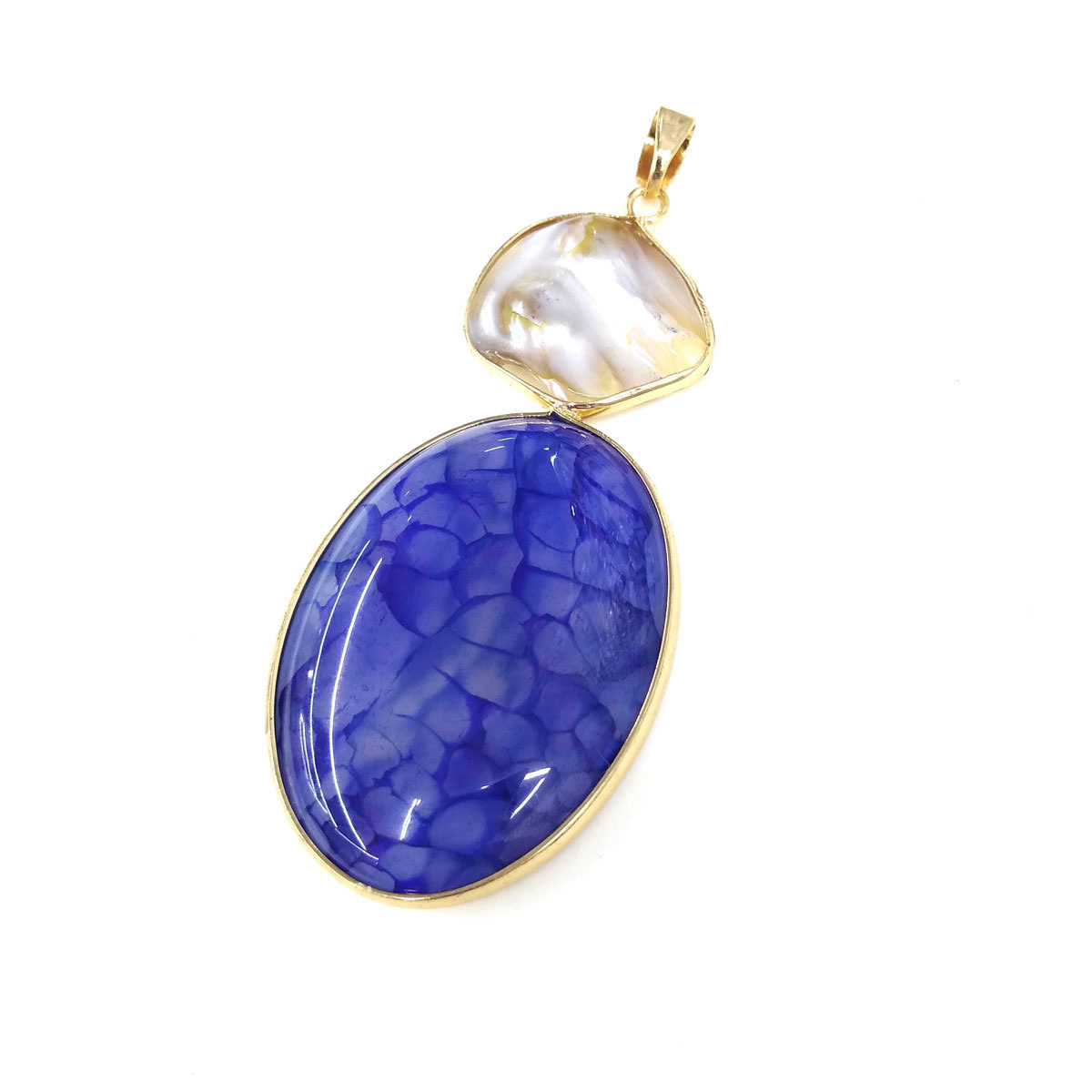 天然石玛瑙吊坠项链吊坠首饰制作diy项链 贝壳吊坠毛衣链饰品挂饰