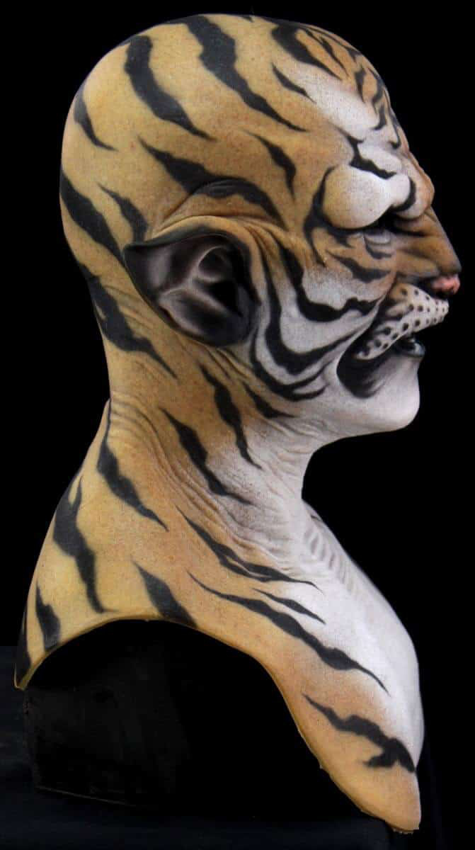 谢利可汗shere khan野兽面具 万圣节恐怖老虎动物头套面具