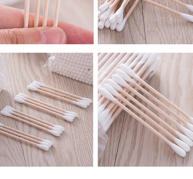 一次性双头木棉棒家庭装100支卫生棉签 棉花棒棉球卸妆化妆棉签棒