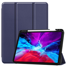 适用2020苹果iPad Pro 12.9平板保护套 12.9卡斯特三折带笔槽皮套