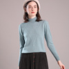 Ladies Cashmere sweater Solid Half a Twisting Cardigan Autumn new pattern Hollow sweater orchid Base coat Ladies Cashmere sweater Solid Half a Twisting Cardigan Autumn new pattern Hollow sweater orchid Base coat