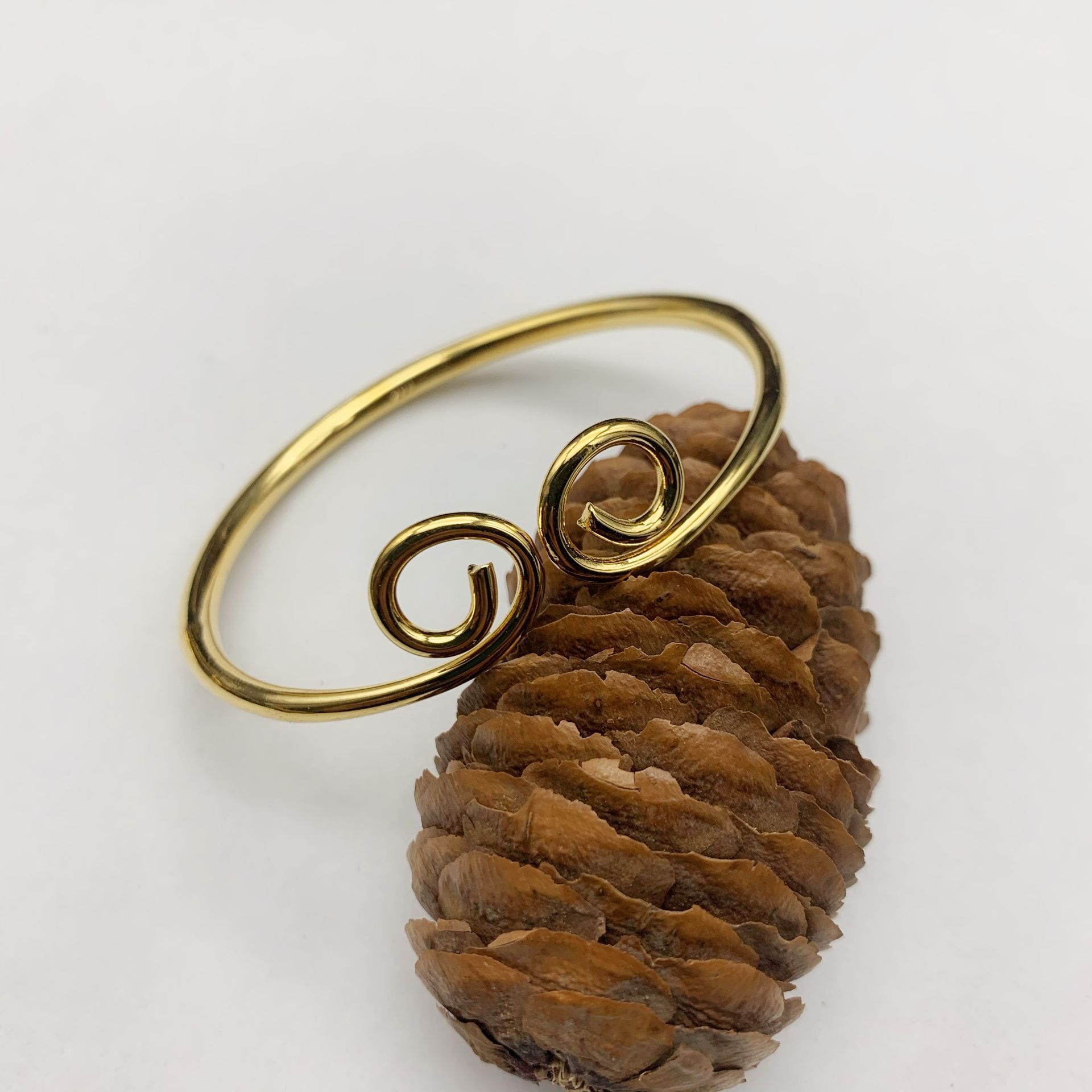 本命年孙悟空紧箍咒铜镀金手工开口猴子手镯情侣手环开口实心镯子