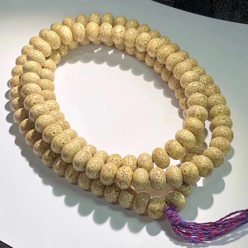 天然星月菩提黄金籽苹果圆108颗佛珠陈籽星月菩提文玩厂家批发