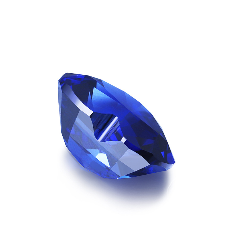 anster心形培育蓝宝石1克拉裸石澳洲再生蓝宝石皇家18k金戒指异形