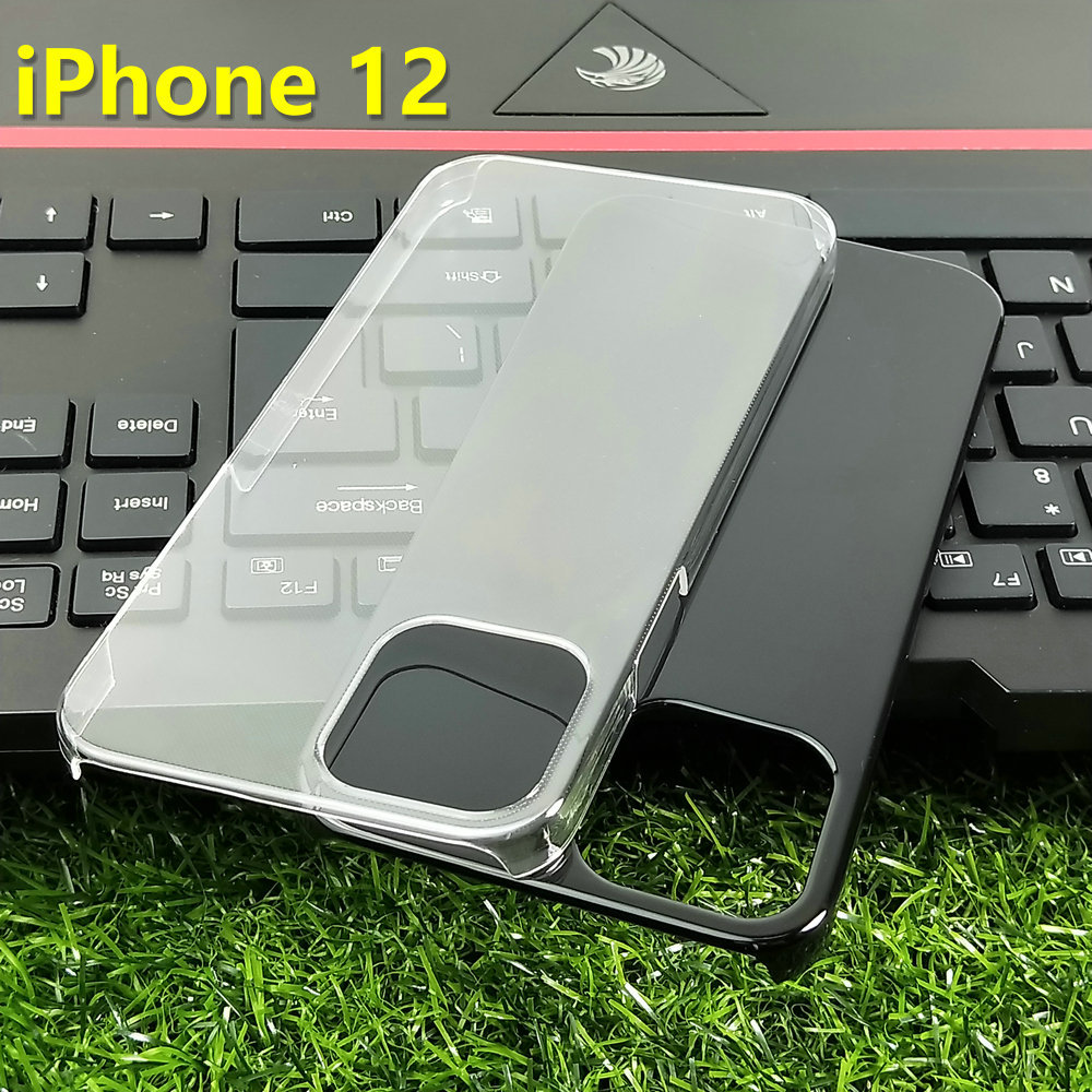 适用iphone 12 pro max pc半包硬壳素材壳透明手机壳12mini保护壳