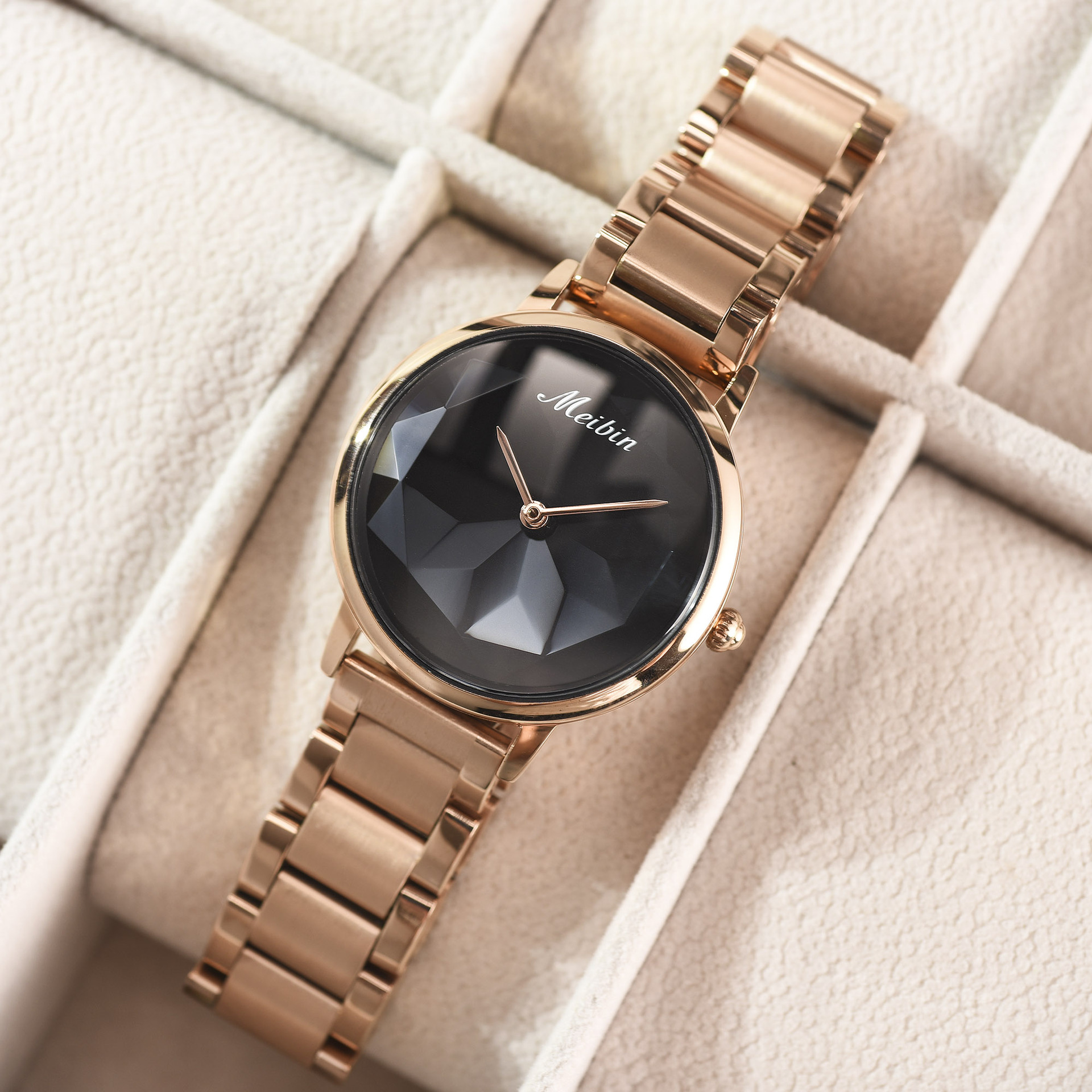 meibin/美宾 时尚简约女士石英腕表 电竞女表 woman