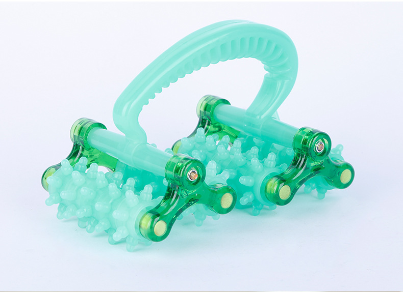 厂家批发 新型滚轮双色月球车按摩器多功能按摩轮地摊展销会热卖