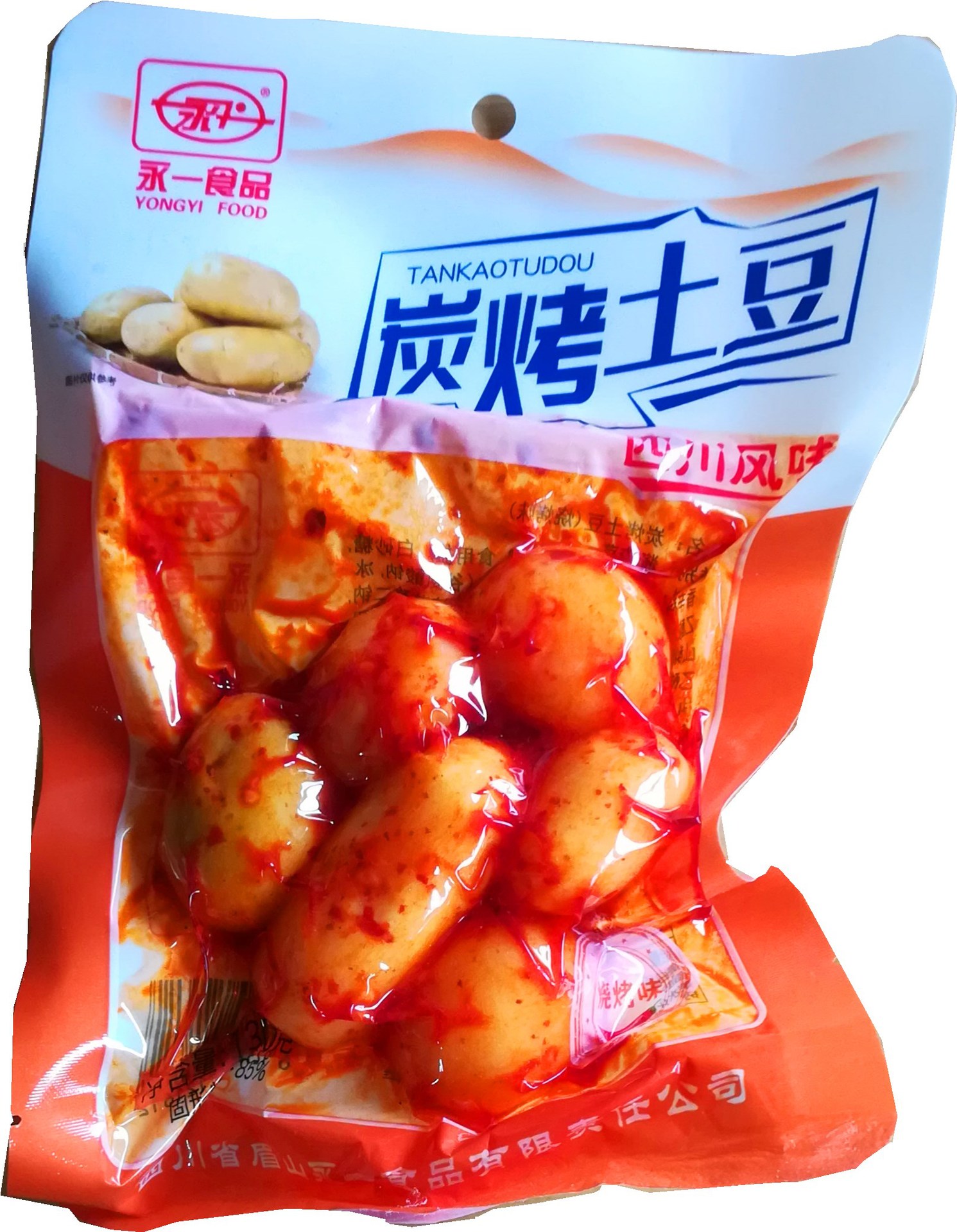 永一狼牙土豆香辣味烧烤味炭烧土豆130g休闲零食