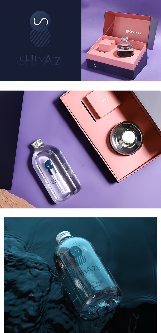 诗娅姿沐浴露蓝风铃香型净护肌肤精品礼盒装550g