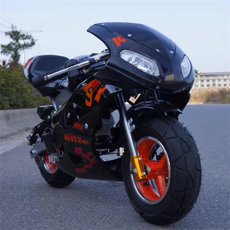 儿童汽油小型摩托车2冲程迷你小跑车公路赛49cc小赛车