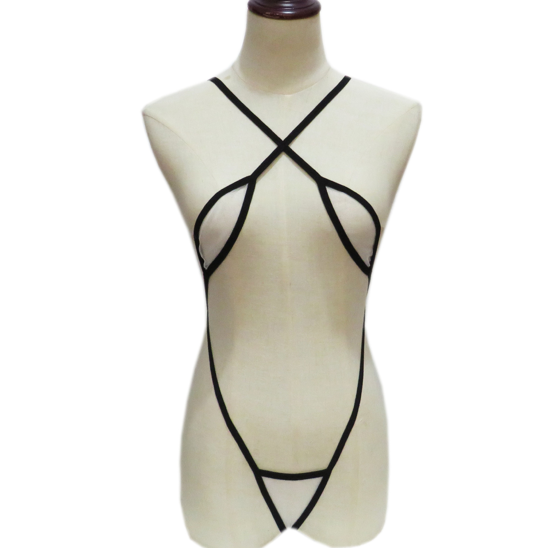 跨境情趣内衣迷你泳衣泳装女士性感透视ebay三点式比基尼套装393