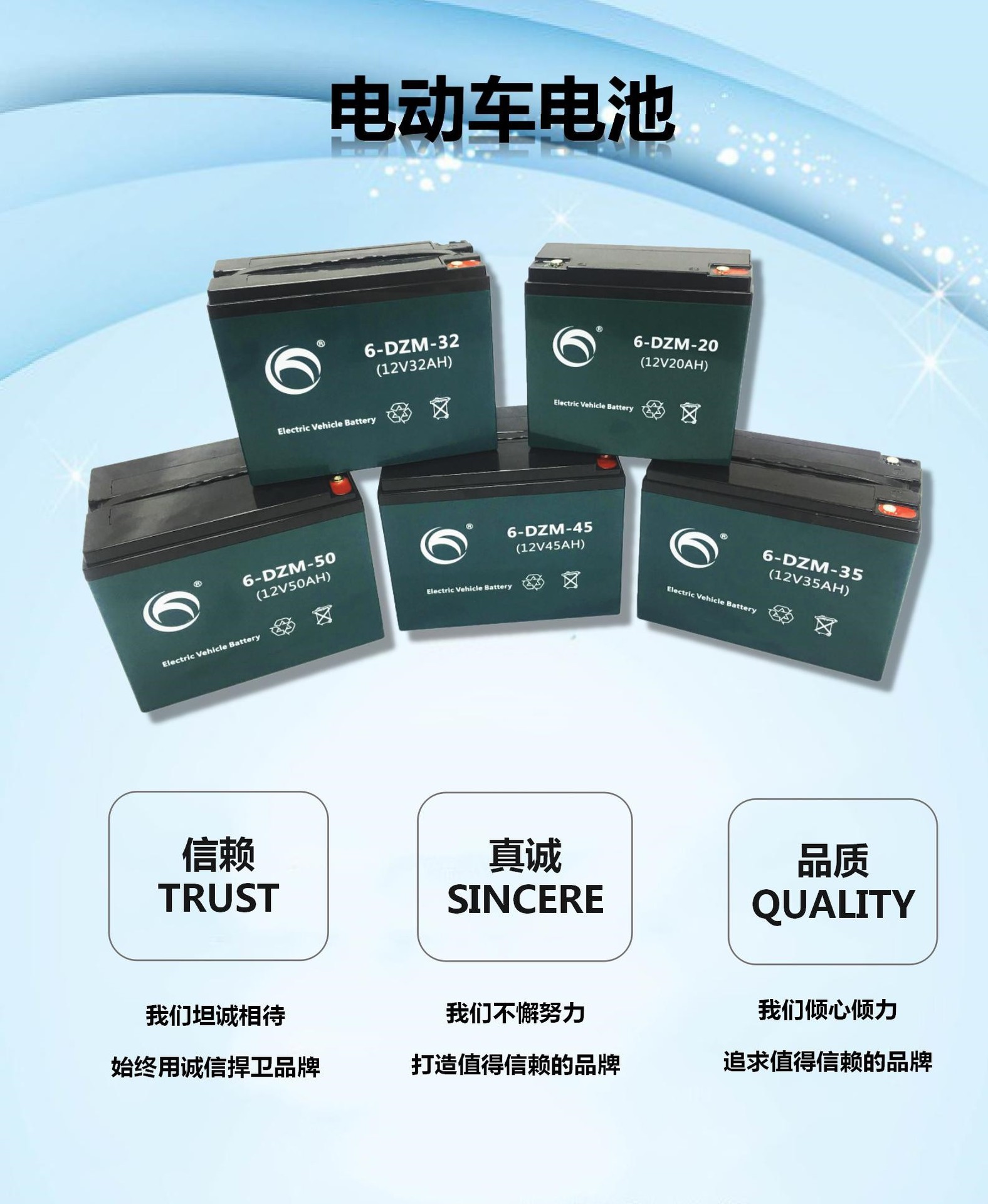 厂家供应6-dzm-20铅酸牵引型蓄电池 12v20ah免维护电动车电池