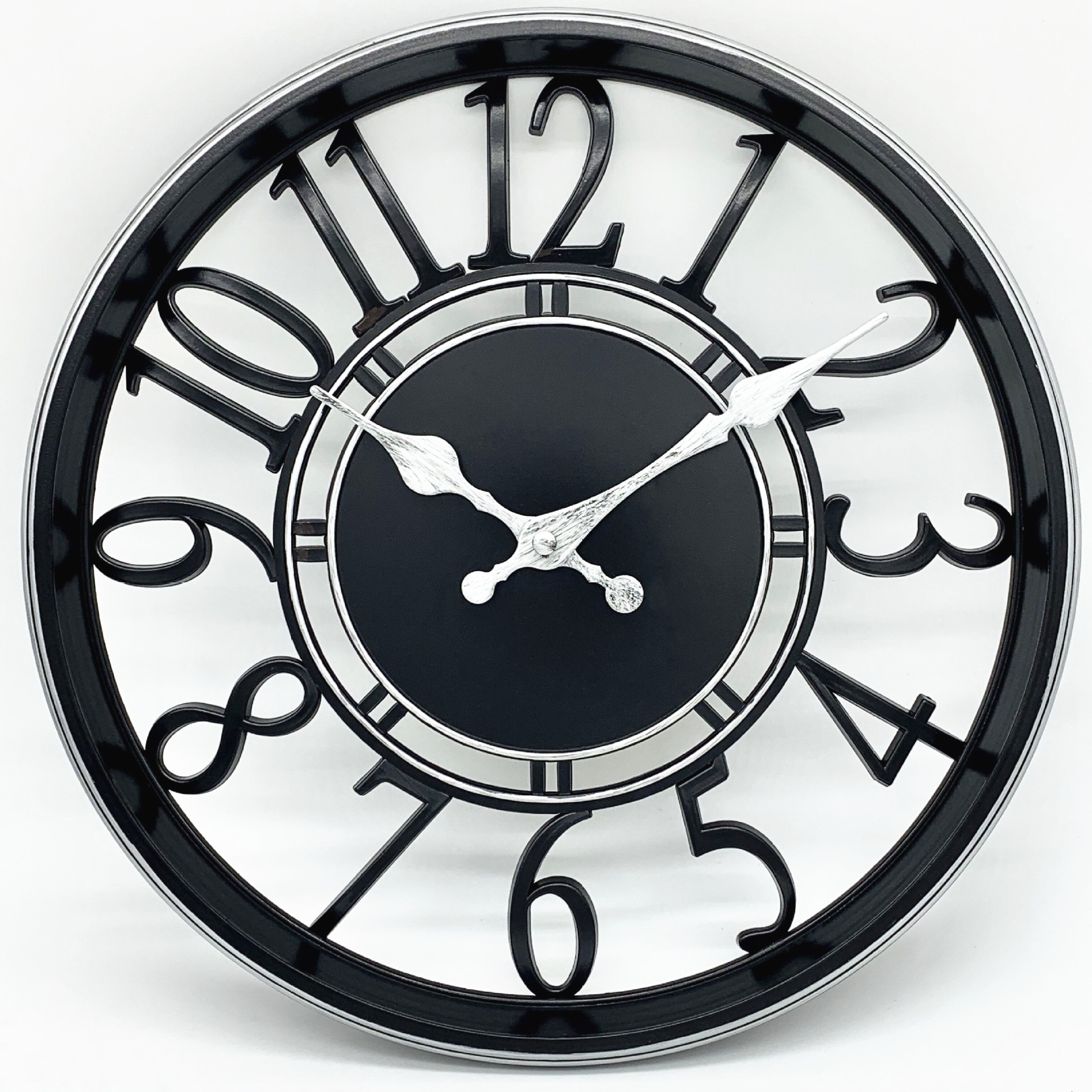 精品卧室创意家居装饰钟时尚简约客厅挂钟12寸静音时钟表产地货源