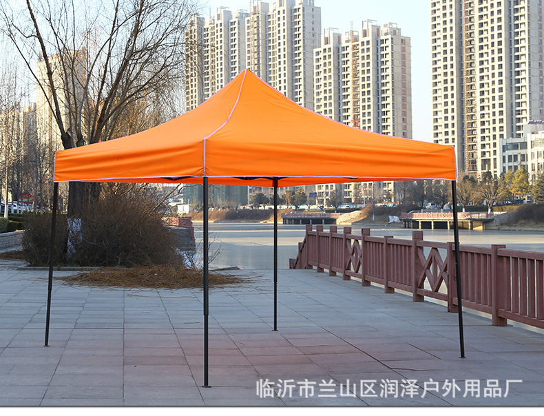 3x3加重黑精钢户外广告帐篷促销四角帐篷伞摆摊防雨棚可印logo