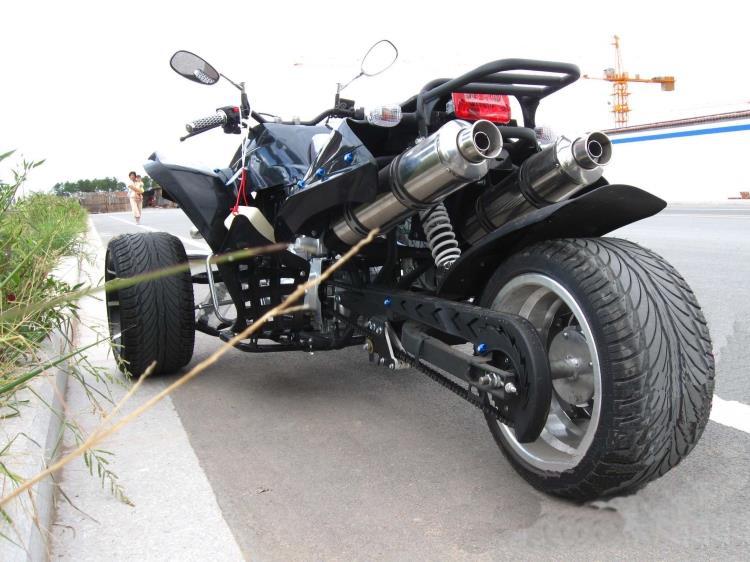 新atv倒三轮f1沙滩车四轮偏三轮越野摩托车14寸公路宽胎150-250cc
