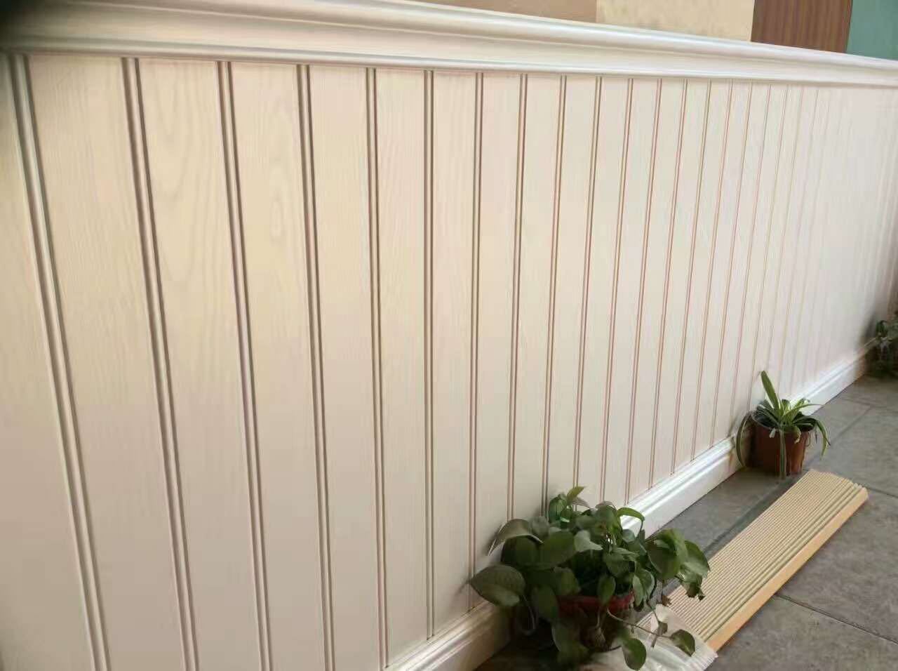 竹木纤维墙裙板免漆护墙板200圆平槽学校幼儿园背景墙装饰定制