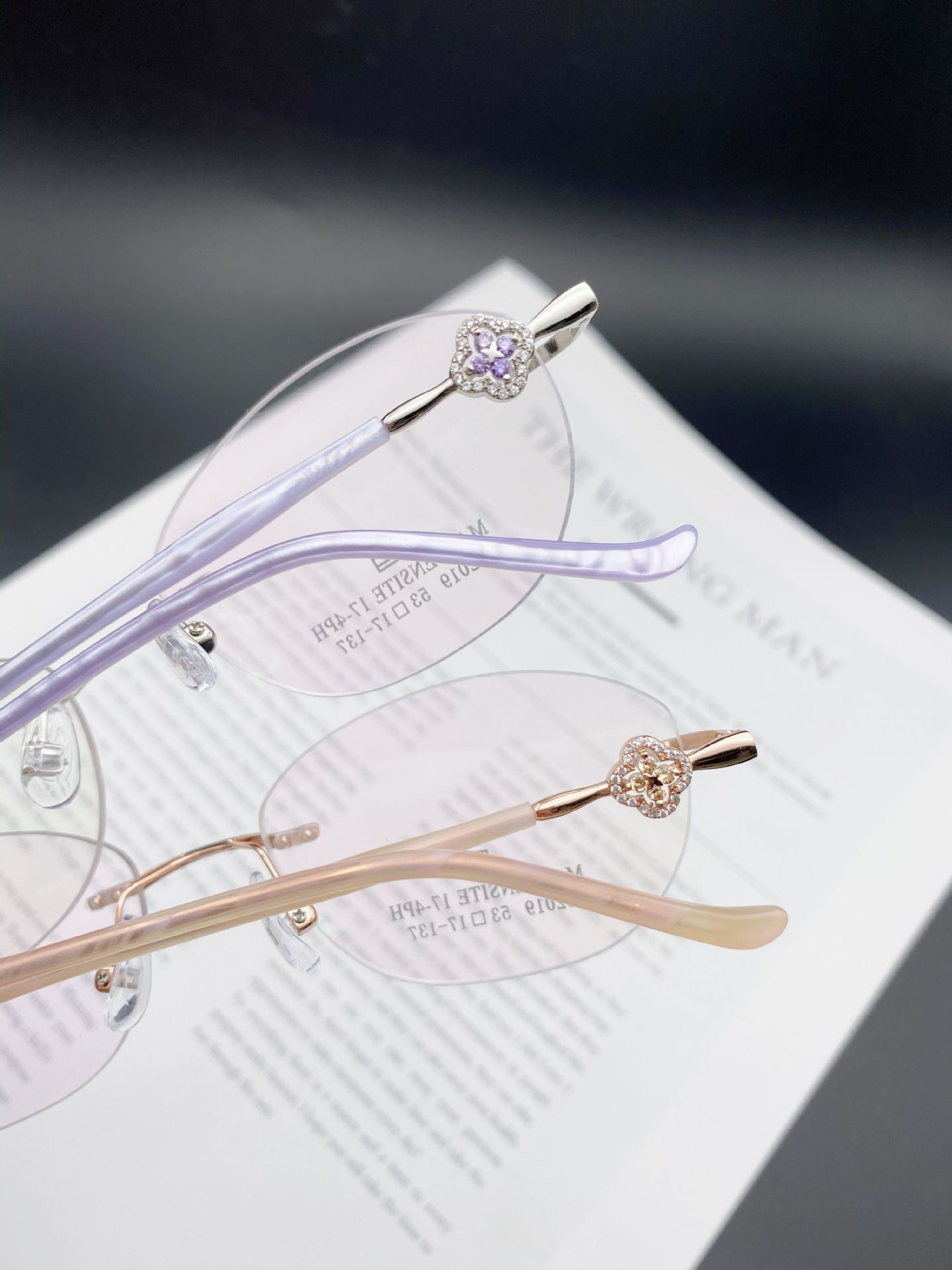 bl 白领贵族 金属 女款无框眼镜架 微镶工艺 厂家直销