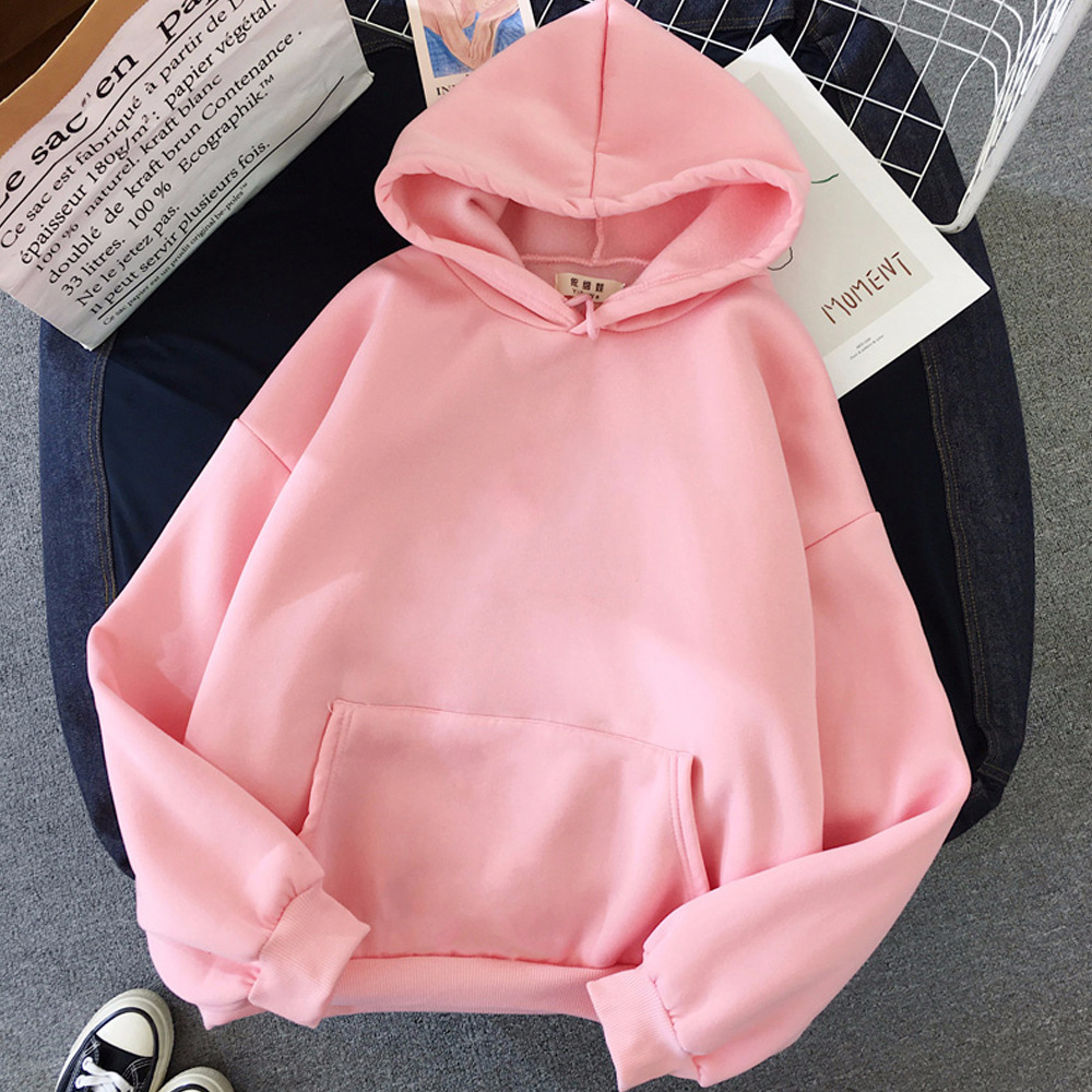   Cross-Border Amazon Ebaywish Cross-Border Independent Station EBay Women's Blank Solid Color Hoodie Sweater