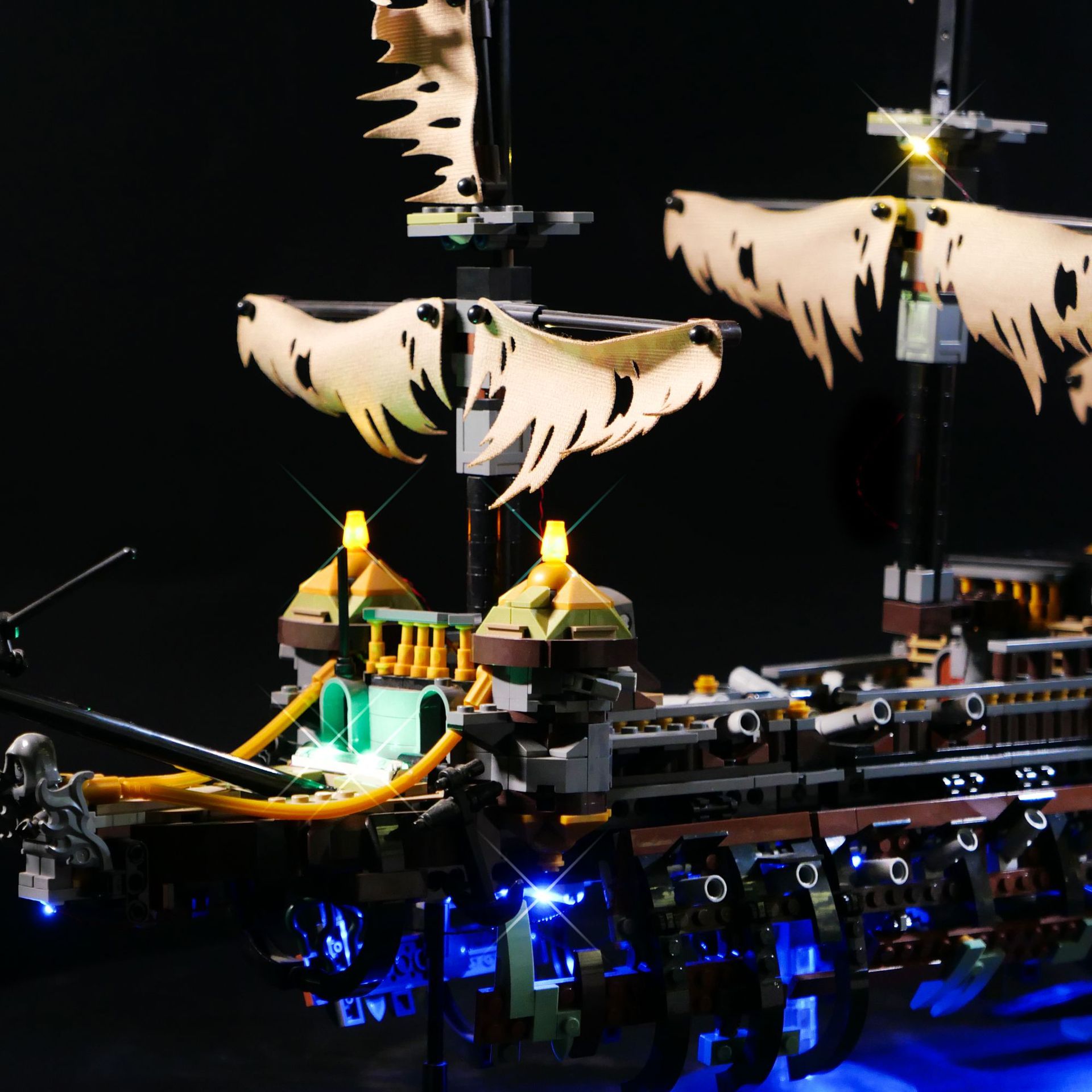 diy积木灯饰 兼容乐高于71042沉默玛丽号加勒比海盗系列led灯光