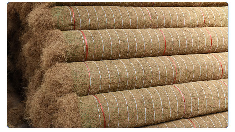 椰丝毯厂家批发植草护坡毯秸秆稻草生态绿化抗冲生物毯植物纤维毯