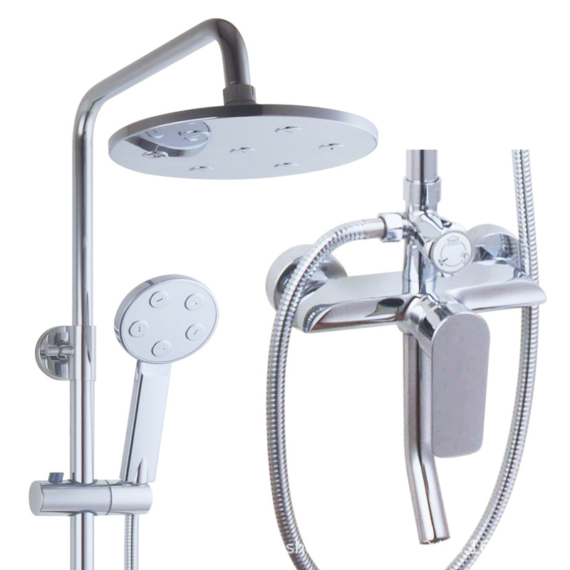 贝壳淋浴花洒套装 全铜主体分水器冷热淋浴器卫浴混水阀 淋浴套装