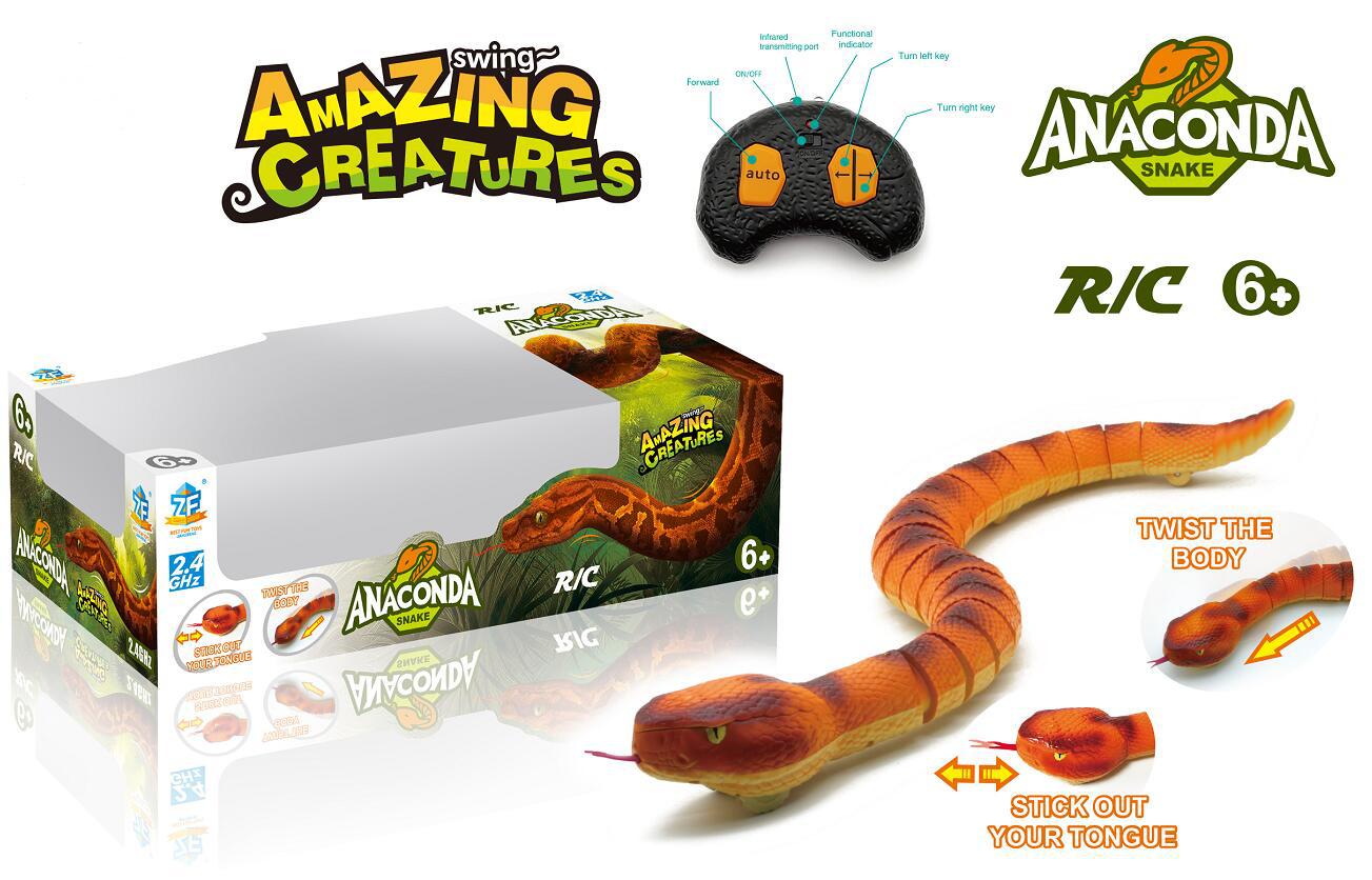 新奇特玩具 遥控响尾蛇大蛇模型 儿童玩具恶搞整蛊逼真毒蛇