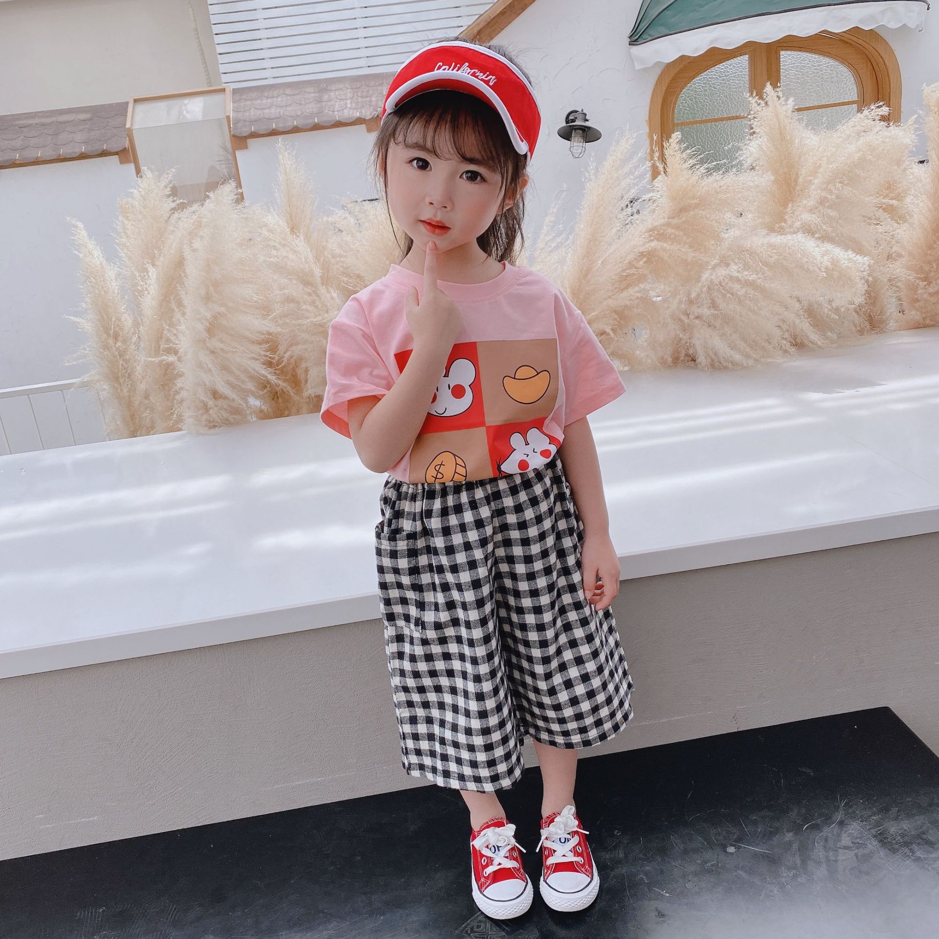 女童休闲阔腿裤 外贸新款童装宝宝气质可爱宽松七分裤子 2020夏季