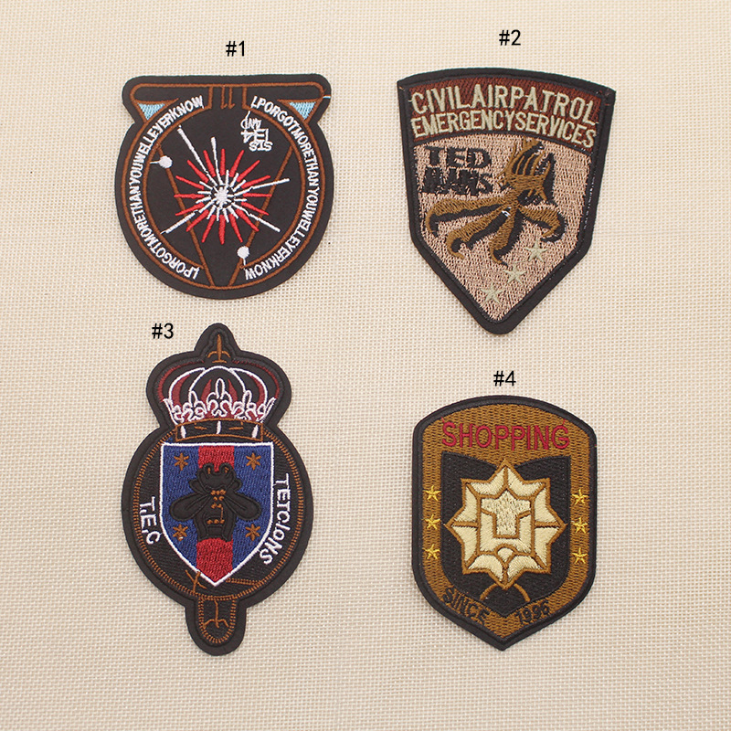 2020新款电脑绣花标外套刺绣布贴大衣秋冬套装盾牌补丁贴服装贴标