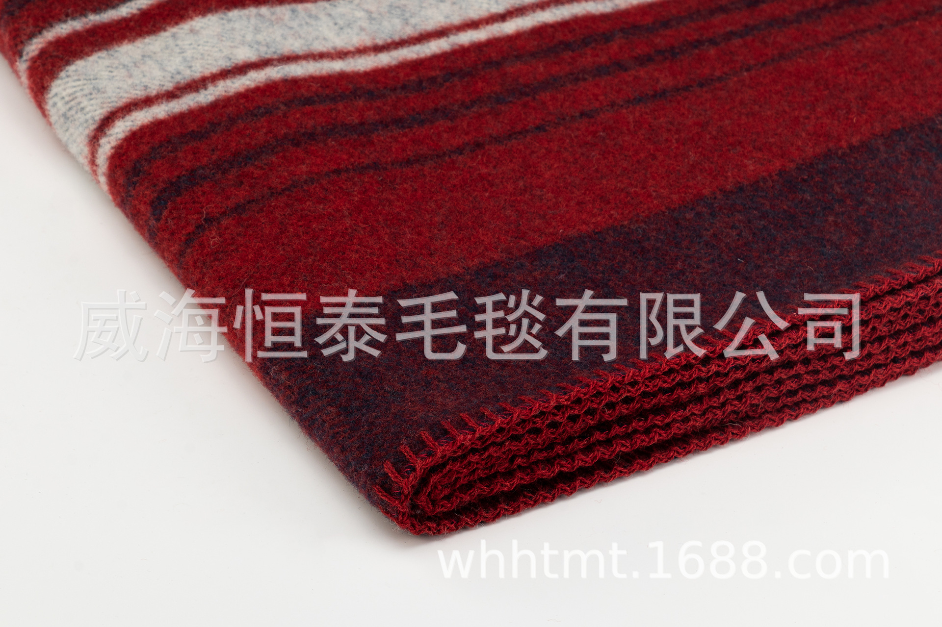 [Factory-Operated Processing] Wool Acrylic American Pastoral Blended Blanket