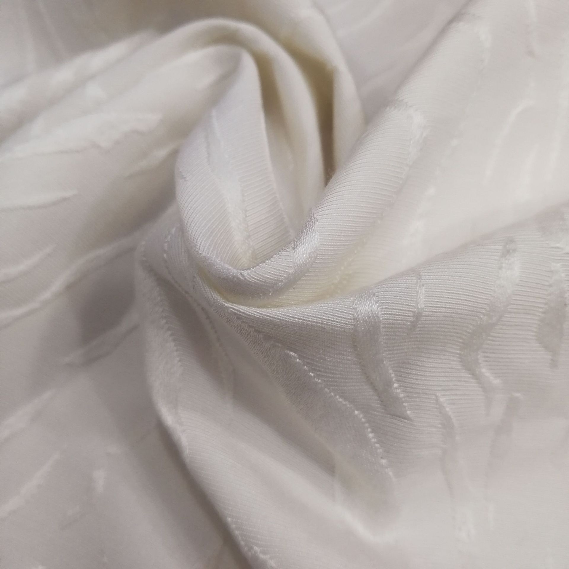 聚世真丝羊毛混纺面料 114门幅35姆米 丝毛棉提花 欢迎来样定制