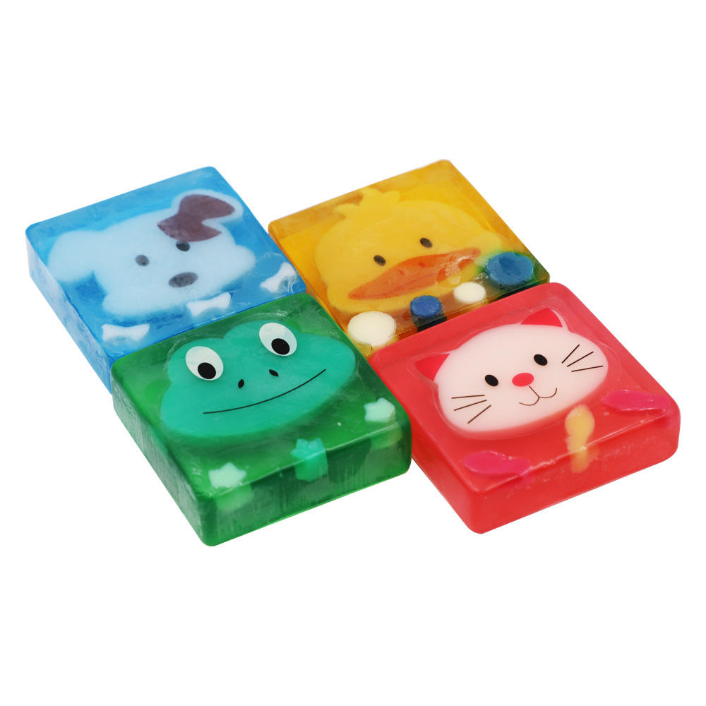 厂家直销动物卡通香皂动物形状沐浴皂批发 oem定制水果香手工香皂