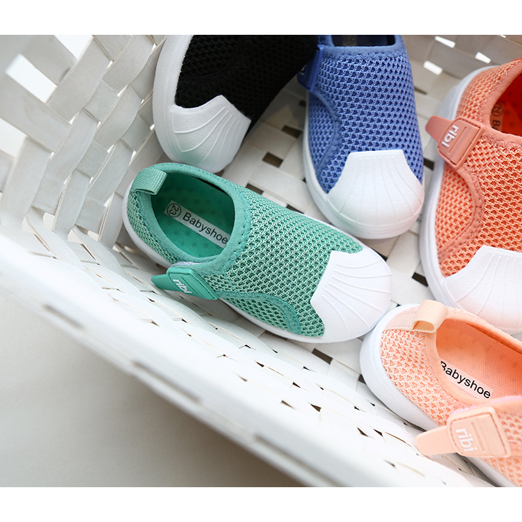 企鹅同学宝宝鞋2021春季学生网面透气学步鞋男童女童机能鞋童鞋靴