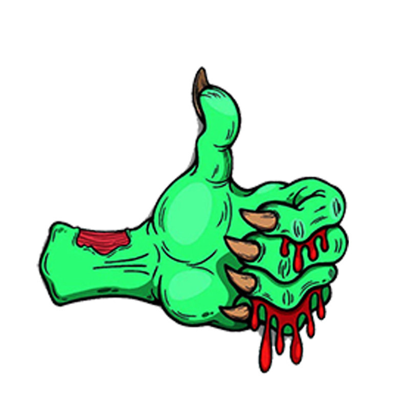 aliauto 汽车恶魔之手乙烯基贴纸个性防水车窗帖摩托车装饰13cm*