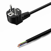 厂家供应3芯1.5米0.75平方VDE插头线 欧式单头三项欧规插头电源线