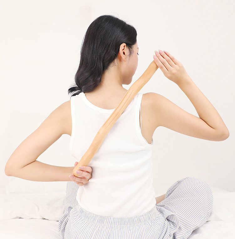 实木擀筋棒 刮痧板美容院腿部背部养生棒经络全身通用 榉木刮痧棒