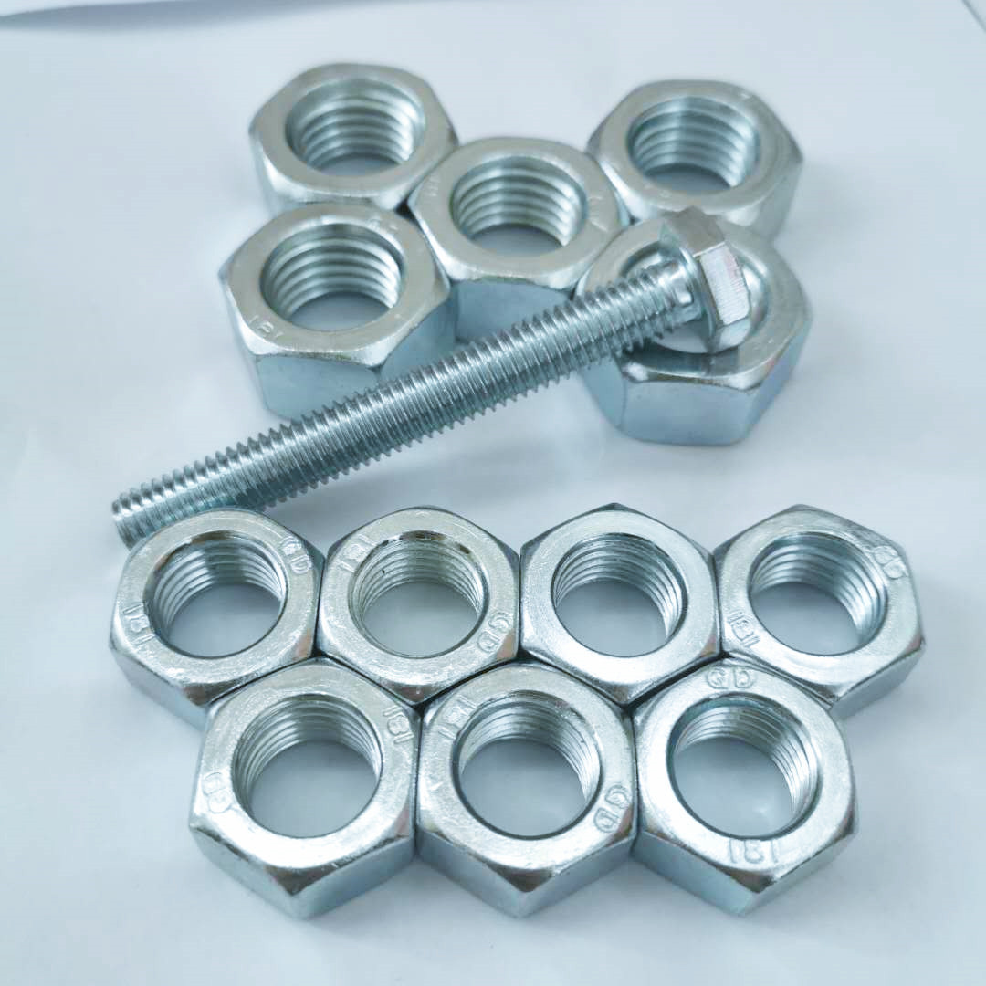 厂家直销碳钢国标din934六角螺母10级镀锌螺帽gb52镀锌螺母 m10