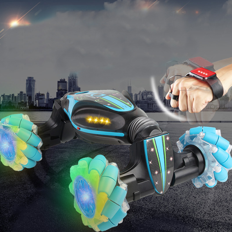 热销手势感应扭变遥控车渐变灯光攀爬越野车手感遥控感应玩具车