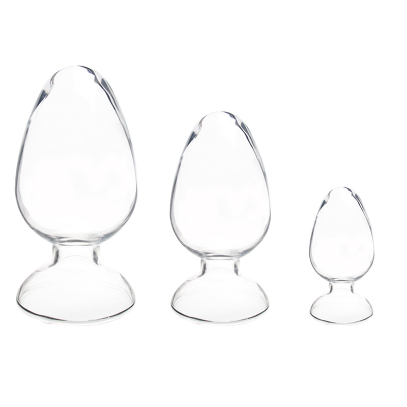 种子瓶透明玻璃锥形鸡心瓶实验室玻璃器皿展示样品 125/250/500ml