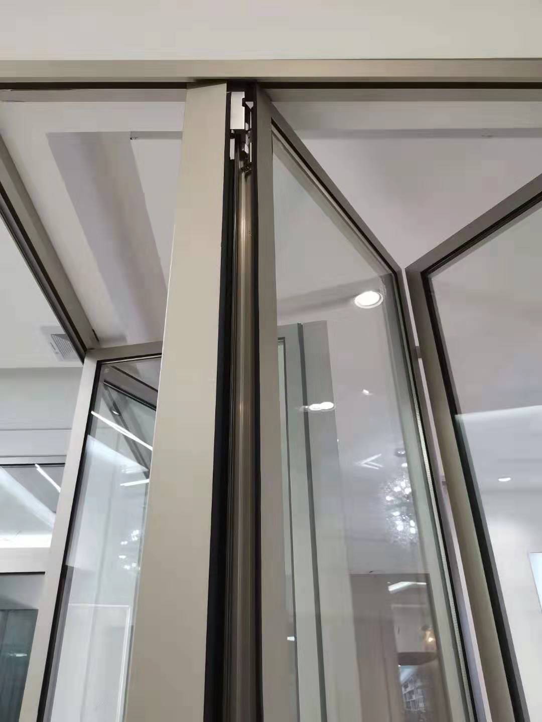 120型重型折叠门酒店别墅会所大门入户门凯森贝格配件超高超宽