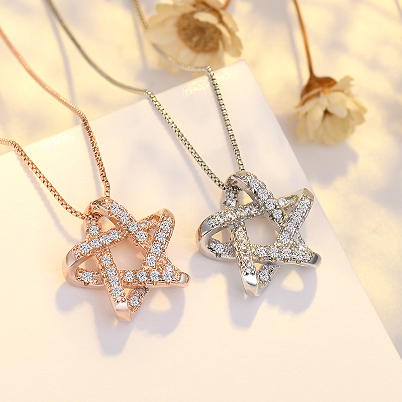 镀925银新加坡星星项链女网红潮款ins风小众设计韩版锁骨链首饰