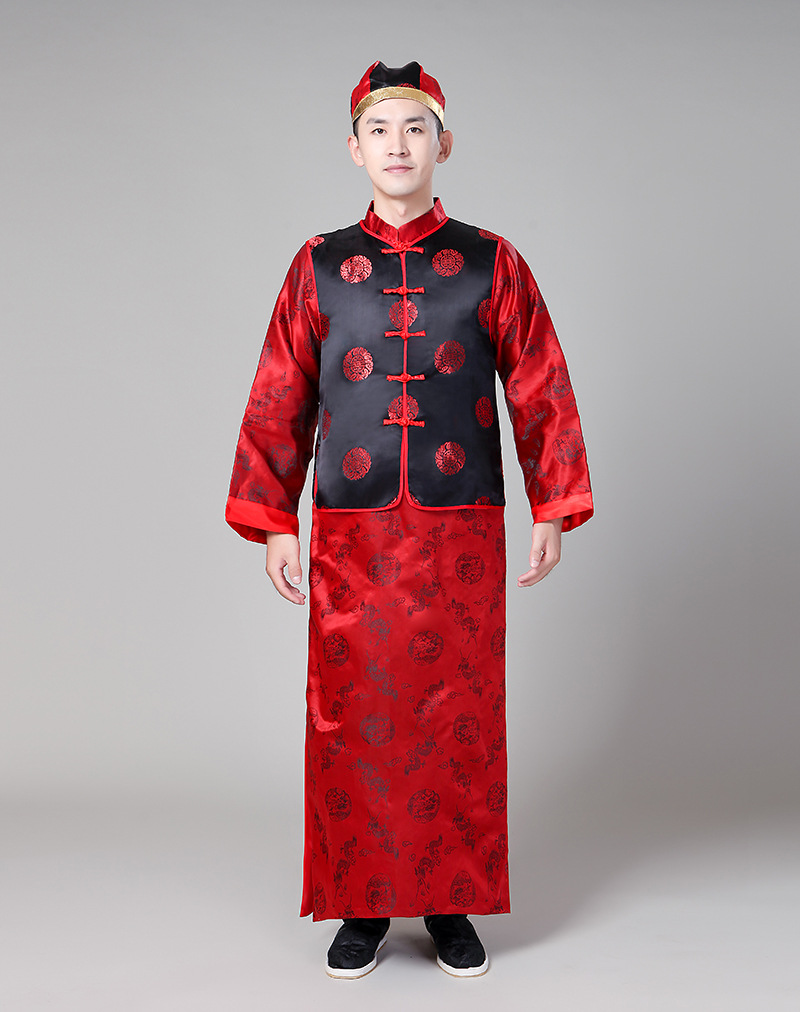 清朝阿哥服装满族古装批发男成人贝勒爷地主年会运动会舞台演出服