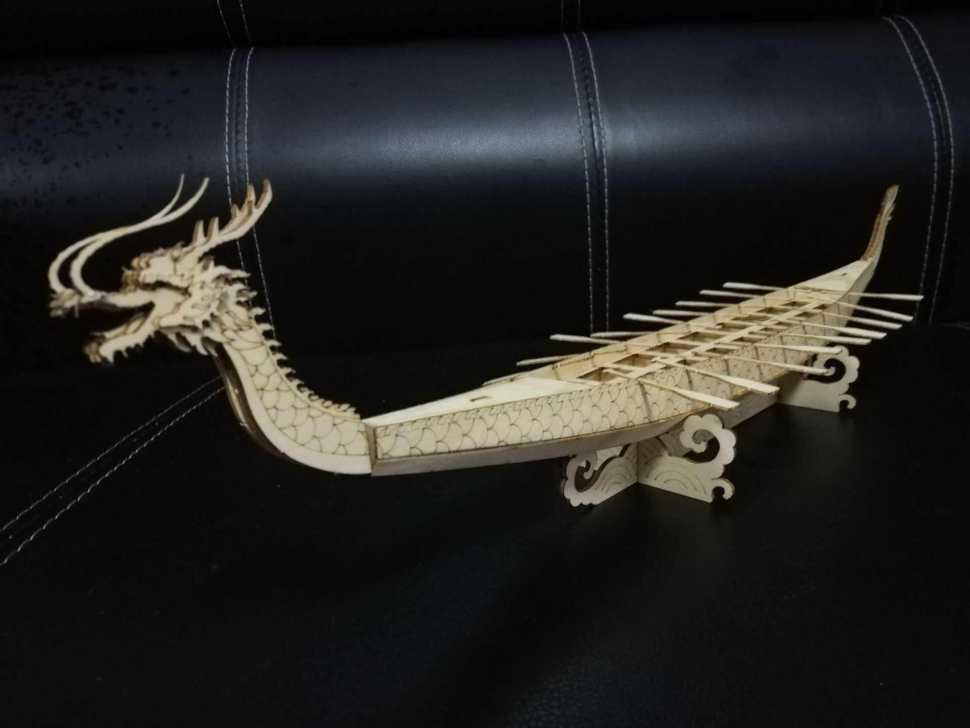 龙舟拼装船模型航海木船拼装科教科普复古民用船儿童中学生端午节