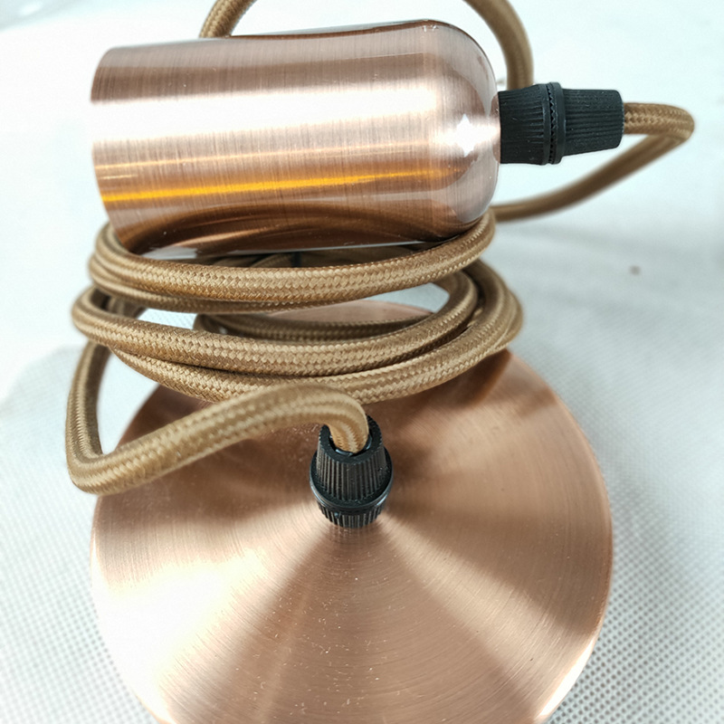 电镀diy吊灯 生产供应diy吊灯 铝材吊灯彩色编织线吊灯套件