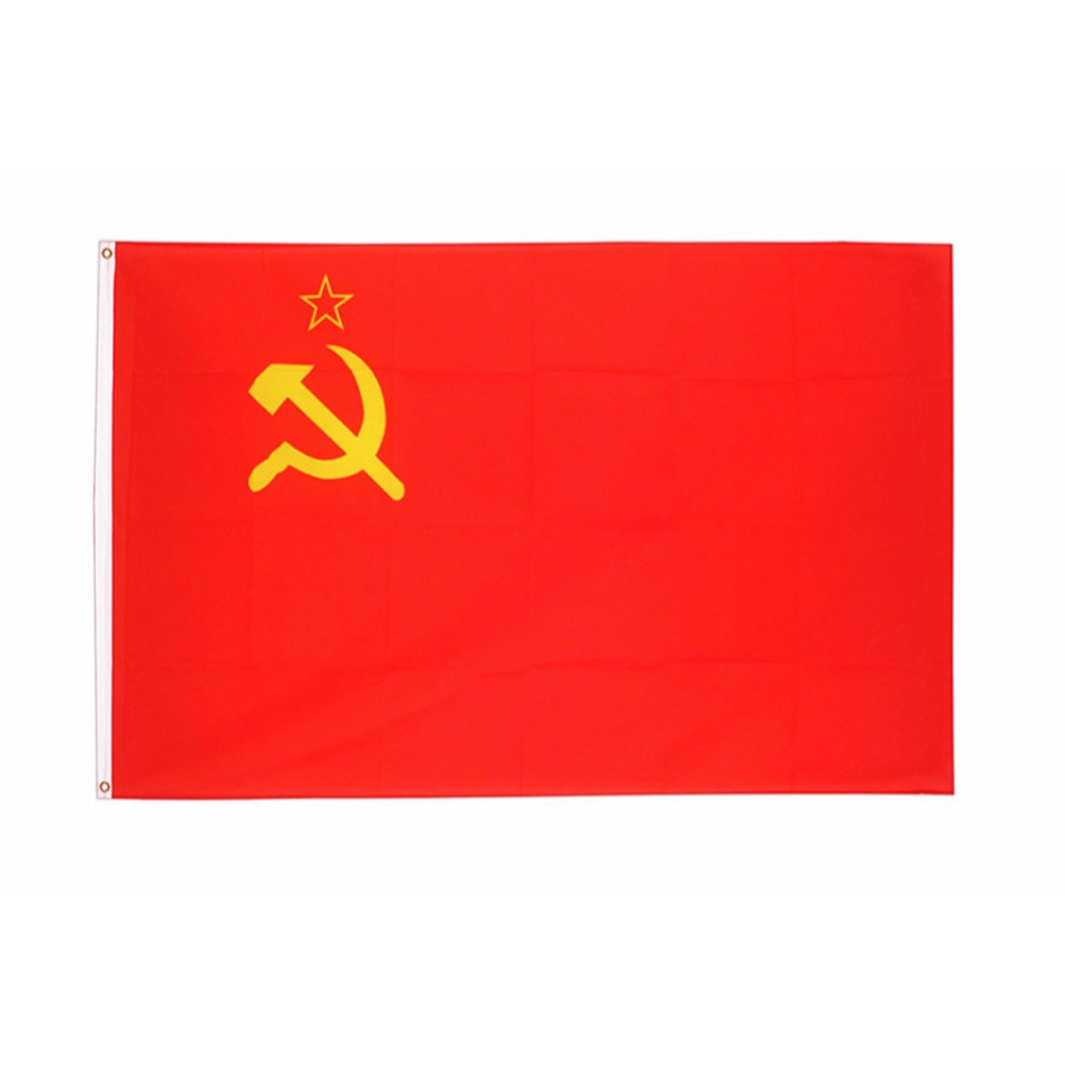 现货批发红色cccp苏维埃社会主义共和国联盟苏联国旗90*150cm
