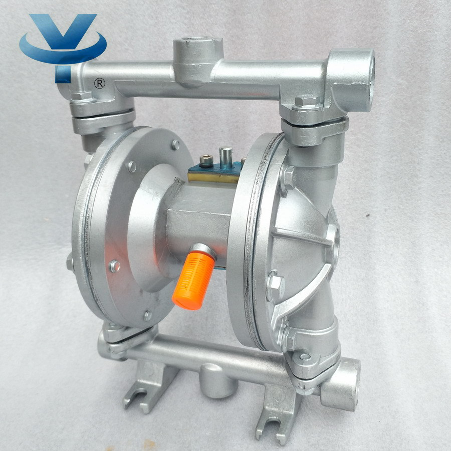 qby-20气动隔膜泵6分气动泵国产双隔膜泵铝合金配丁青清水气动泵