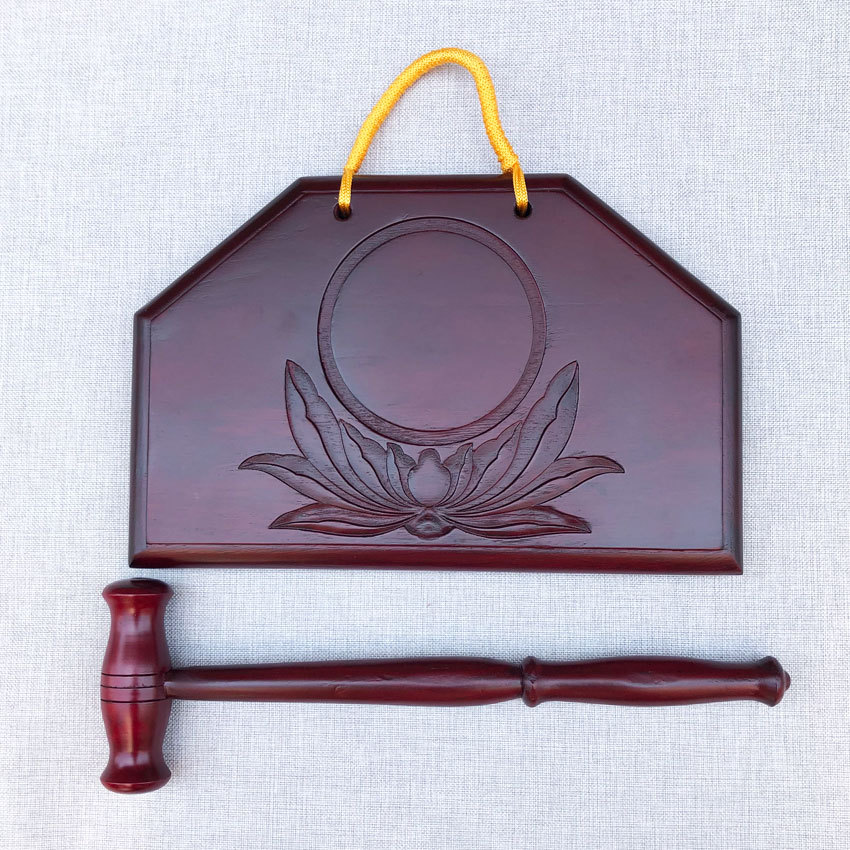 浮莲笙佛教佛具用品佛堂木鱼大磬云板香板寺院打木檀板樟木打板